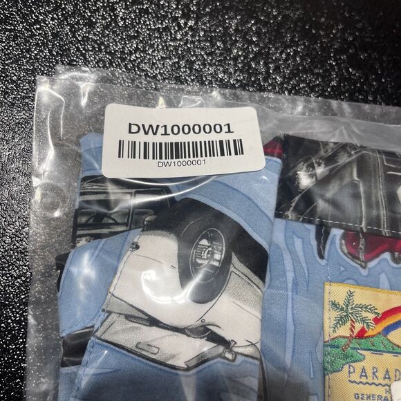 Paradise Found Corvette Shirt Mens Large Hawaiian Button Up Classic Cars READ - Picture 11 of 11